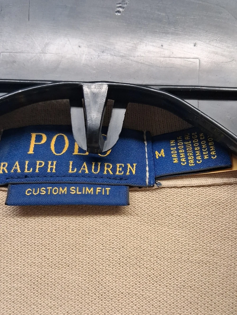 Polo by Ralph Lauren Men's Polo Shirt - Tan with Navy Logo